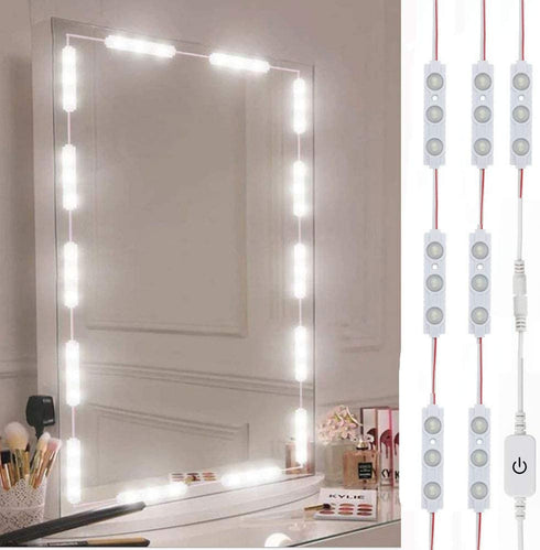 LPHUMEX Led Vanity Mirror Lights, Hollywood Style Vanity Make Up Light, 10ft Ultra Bright White LED, Dimmable Touch Control Lights Strip, for Makeup Vanity Table & Bathroom Mirror, Mirror Not Included