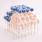 Cake Pop Display Stand, 56 Holes Clear Acrylic 3 Tier Square Cupcake Dessert Holder Weddings Baby Showers Birthday Parties Anniversaries Halloween Candy Decorative (56 Hole)