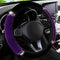 ZHOL Plush Softy Steering Wheel Cover with Bling Bling Crystal Rhinestone, Universal 15 Inch Fluffy Steering Wheel Cover for Women Girls, Anti-Slip, Winter Warm, Black&Purple