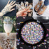 Warmfits AB Crystal Rhinestones Set, 1840pcs Rhinestones Nail Art Set Nail Gems Iridescent Clear Class Multi-Shape Flat Back Shiny Nail Jewels for Nail Art DIY Crafts Phones Clothes Shoes Jewelry Bag