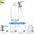 ARKTEK Glass Soap Dispenser 2 Packs - Clear Dish Soap Dispenser for Kitchen, Great for Essential Oils Liquid Soaps ( 17 Ounce/ 500 ML, 2 Packs )