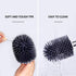 BOOMJOY Toilet Brush, Wall Mounted Toilet Bowl Brush with Holder for Bathroom, Soft Silicone Bristle, 2Pack
