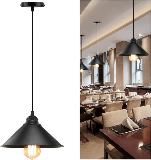 Pendant Light Fixtures 2pack, Industrial Hanging Light, Farmhouse Pendant Light, E26 Base Vintage Hanging Lamp, Bar Lights, Pendant Lighting for Kitchen Island Hallway Restaurant