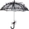LUOEM Wedding Lace Parasol Umbrella Wedding Bride Umbrella Black Umbrella Photo Prop for Wedding Bridal Decoration - Size Small