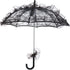 LUOEM Wedding Lace Parasol Umbrella Wedding Bride Umbrella Black Umbrella Photo Prop for Wedding Bridal Decoration - Size Small
