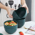 Kyraton Plastic Cereal Bowls 8 Pieces, Unbreakable And Reusable Light Weight Bowl For Rice Noodle Soup Snack Salad Fruit BPA Free Dishwasher Safe (Dark Green)