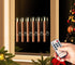 Window Candles Flickering Battery Operated with Remote and Timer, 6 Pack Electric Gold Flameless Taper Candles with Magnetic Base for Christmas Halloween Dinner Wedding Party Decoration