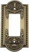Nostalgic Warehouse 719713 Meadows Switch Plate with Single Rocker, Antique Brass