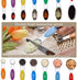 Sunnyac Measuring Spoons with Strong Magnets, Set of 8 Stainless Steel Measuring Spoons with Leveler, Double-Ended Metal Teaspoon and Tablespoon for Dry and Liquid Ingredients (Multi-colored)