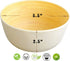 1 Click Bamboo Bowls, Set of 4, Bamboo Fiber Dinnerware Set, Reusable, Dishwasher Safe, for Salad, Soup, Cereal, Pasta, Fruit etc. Good for Party, Home Use, Outdoor (Wood Grain)
