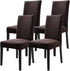 Fuloon 4 Pack Super Fit Stretch Removable Washable Short Dining Chair Protector Cover Seat Slipcover for Hotel,Dining Room,Ceremony,Banquet Wedding Party (Coffee)