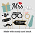 Fully Assembled Wedding Photo Booth Props - Set of 40 - Gold, Pink, Teal, & Silver Selfie Signs - Wedding Party Supplies & Decorations - Cute Wedding Designs with Real Glitter - Did we mention no DIY?
