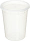 YW 5937 50 sets 32oz plastic soup/Food container with lids, Original version, Clear
