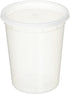 YW 5937 50 sets 32oz plastic soup/Food container with lids, Original version, Clear
