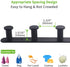 Towel Hook Rack Matte Black, Angle Simple SUS304 Stainless Steel Bathroom Hook Rail 5 Hooks, Utility Kitchen Towel Holder, Wall Mount