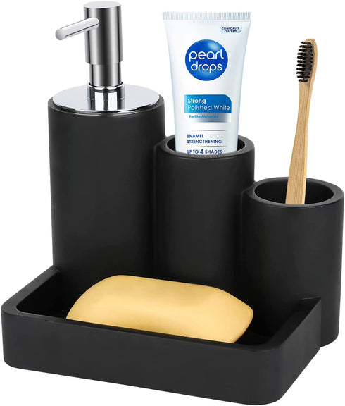 Lotion Pump Dispenser with Soap Sponge Holder-TAUVLL Soap Dispenser Pump Bottle with Brush Holder for Kitchen Sink and Bathroom Countertop Storage and Organization? Matte Black