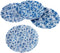 Blue & White Floral Pattern Picnic/Dinner Plate, 9 Inch Melamine, Set of 4