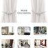 ALON Magnetic Curtain Tiebacks, Bling Curtain Holdbacks, Crystal Tie Backs for Curtains, Hold Curtains Drape Ties Backs 17 inch Holdback, No Need Drilling(Set of 4 - Silver)