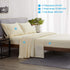 Shilucheng Bed Sheets Set Microfiber 1800 Thread Count Percale Super Soft and Comforterble 16 Inch Deep Pockets - 4 Piece (California King, Ivory)