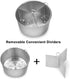 Vookoon Steamer Basket, 304 Stainless Steel Steamer for Instant Pot, Food Steamer with Durable Construction, Removable Dividers and Egg Rack Trivet Included, Fits 6/8 qt Instant Pot Pressure Cooker