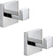 Bathroom Hooks, YGIVO Towel Robe/Coat Clothes Hook Chrome Polished SUS304 Stainless Steel Square Hanger Wall Hooks Heavy Duty for Bath Kitchen Bedroom Garage Hotel Wall Mounted 2 Pack
