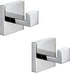 Bathroom Hooks, YGIVO Towel Robe/Coat Clothes Hook Chrome Polished SUS304 Stainless Steel Square Hanger Wall Hooks Heavy Duty for Bath Kitchen Bedroom Garage Hotel Wall Mounted 2 Pack