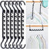 Smartor 20-Pack Space Saving Hangers, Cascading Wonder Magic Hangers, Closet Organizers and Storage, Clothes Organizer, Space Saver Closet Organization Hangers, Black