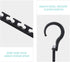 Smartor 20-Pack Space Saving Hangers, Cascading Wonder Magic Hangers, Closet Organizers and Storage, Clothes Organizer, Space Saver Closet Organization Hangers, Black
