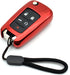 Compatible with Chevy Chevrolet Equinox Encore Camaro Cruze Malibu Impala Buick Regal Lacrosse GMC Terrain Red TPU Key Fob Cover Case Remote Holder Skin Protector Keyless Entry Sleeve Accessories