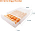 NEWFORCE 30 Grid Single Layer Egg Holder for Refrigerator, BPA Free Egg Storage Container for Fridge, Household Egg Organizer Storage Box for Kitchen & Farm
