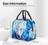PrelerDIY Blue Fire Rose Wolf Lunch Box Insulated Meal Bag Lunch Bag Reusable Snack Bag Food Container For Boys Girls Men Women School Work Travel Picnic