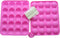 Rbenxia Silicone Cake Mold 20-cavity Half Circle Lollipop Party Cupcake Baking Mold Cake Pop Stick Mold Tray Pink with 25 Sticks