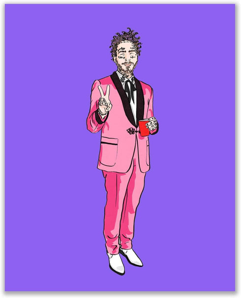 Post Malone Wall Art Decor Prints - Set Of 6 (8x10) Inch Poster Photos
