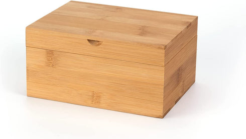 Woiworco Wood Box for Crafts, 6.7 x 5.1 x 3.1 inch Natural Bamboo Wooden Boxes Wooden Box for Art and DIY Hobbies, Decorative Box and Home Storage Wooden Keepsake Box Gift