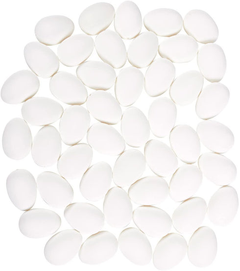 Juvale Blank White Plastic Eggs for DIY Painting and Decorating (48 Pack)