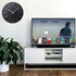 Wall Clock 12" Silent Non-Ticking Modern Style Wooden Wall Clocks Decorative for Office Home Bedroom School (Black)