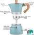 Stovetop Espresso Maker, 6 Espresso Cup Moka Pot - 10 oz Manual Cuban Coffee Percolator Machine Premium Aluminum Moka Italian Espresso Greca Coffee Maker Brewer Percolator