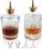 LINALL Bitters Bottle- Set of 2 Glass Dasher Bottle, Decorative Bottles with Zinc Alloy Dash Top for Cocktail,Great Bar Tool for Home Bar, Bartender, DSBT2 (2)