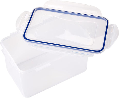 LocknLock Easy Essentials Food Lids/Pantry Storage/Airtight Containers, BPA Free, Rectangle - 8 Cup - for Cookies, Clear