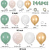 Sage Green Balloon Garland Arch Kit 144pcs Baby Shower Decor with Olive Eucalyptus Green White Gold Double-Stuffed Blush Balloons for Jungle Woodland Safari Baby Shower Bridal Wedding Wild One 1st Birthday Theme Party Decorations