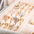 Mebbay 2 Layer Velvet Jewelry Box Organizer for Women Girl, Jewelry Box with Removable Tray for Necklace Stud Earrings Bracelets Rings (Grey), 11.2" x 7.9" x 3.1"