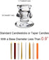 AGLARY 6PCS Glass Taper Candlesticks, Candle Holders for Table Centerpiece?Ideal Candle Holders for Wedding, Party, Birthday Decoration
