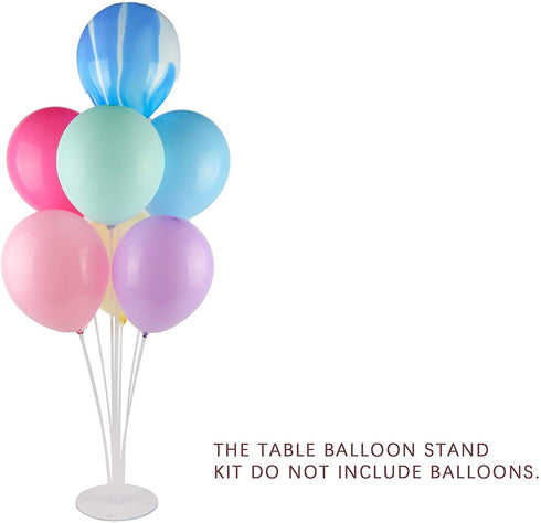 6 Sets 30" Height Table Balloon Stand Kit for Birthday Decorations, Wedding Decorations, party Decorations ,Clear Table Desktop Balloon Holder with 11 Balloon Sticks, 7 Balloon Cups and 1 Balloon Base