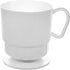 Party Essentials 8-Ounce Hard Plastic Coffee Cups, 10-Count, White