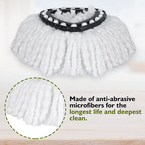 4 Pack EasyWring Spin Mop Refill - Mop Replacement Head,Microfiber Spin Mop Refills, Mop Easy Cleaning Floor Head Mop,Mops Head for Floor Cleaning