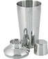 True Retro Cocktail Shaker, 34 Oz Shaker with Jigger Cap & Strainer, Stainless Steel