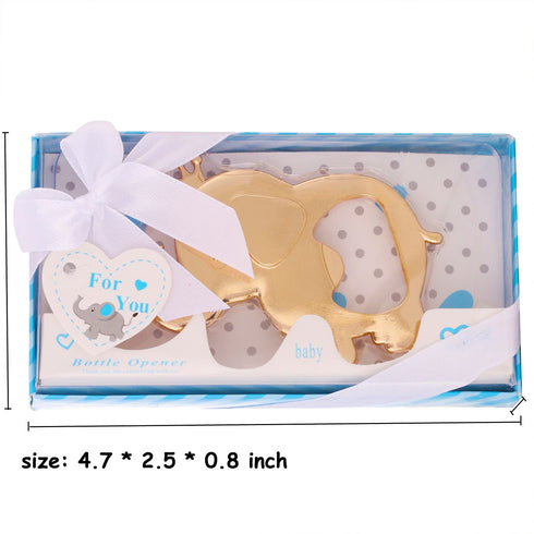 16 Pack Elephant Theme Baby Showers Party Favors Bottle Opener Party Favor for Guests Elephant Bottle Opener Girl Baby Shower Souvenirs Birthday Bridal Shower Wedding Favor Gift (Blue, 16)