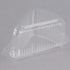 50 Cake Slice Containers with Lids | Hinged Medium Disposable Plastic Cake Containers | Clear Cheesecake Container, Individual Cake Pie Slice Boxes for Flan Dessert Pastry Cookie Snack Fruit Packaging