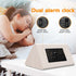 MOSITO Wooden Digital Alarm Clock with 0-100% Dimmer, Dual Alarm, Weekday /Weekend Mode, Snooze, Wood Made LED Clocks for Bedroom, Bedside, Desk, Kids (White)