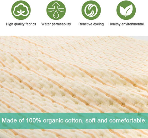 Waterproof Baby Bed Pad Maveek 47.2'' x 27.6'' Baby Organic Mattress Pad Bamboo Blanket Toddler Bed Sheet Protector Reusable High Absorbent Mattress Protector Baby Diaper Changing Pad